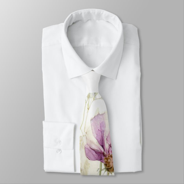 Vattenfärg fält i vild blommor slips (Bunden)