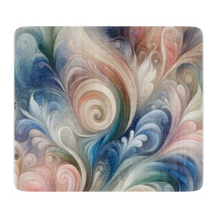Vattenfärg Fantasy-Blommigt Pastel Blue & Cream