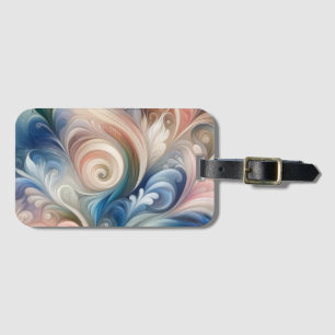 Vattenfärg Fantasy-Blommigt Pastel Blue & Cream Bagagebricka