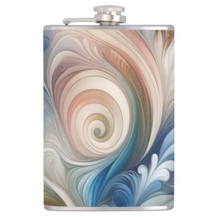 Vattenfärg Fantasy-Blommigt Pastel Blue & Cream Fickplunta