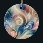 Vattenfärg Fantasy-Blommigt Pastel Blue & Cream Julgransprydnad Keramik<br><div class="desc">Ge ditt utrymme en elegans med den här fantastiska abstrakten snurra mönster i mjuka pastellfärgade och blå toner. Flytande linjer och harmoniska övergångar i färg skapar en lyxande,  lugnande atmosfär - perfekt för vardagsrum,  kontor eller kreativ. Idealisk för alla som kärlek har en modern design med konstnärligt djup.</div>