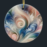 Vattenfärg Fantasy-Blommigt Pastel Blue & Cream Julgransprydnad Keramik<br><div class="desc">Ge ditt utrymme en elegans med den här fantastiska abstrakten snurra mönster i mjuka pastellfärgade och blå toner. Flytande linjer och harmoniska övergångar i färg skapar en lyxande,  lugnande atmosfär - perfekt för vardagsrum,  kontor eller kreativ. Idealisk för alla som kärlek har en modern design med konstnärligt djup.</div>