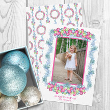 Vattenfärg Färgfull jul Tinsel Baubles Photo