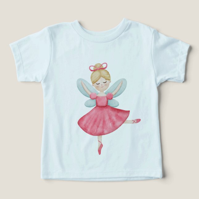 Vattenfärg Feballerina Småbarn T-Shirt (Design Framsida)