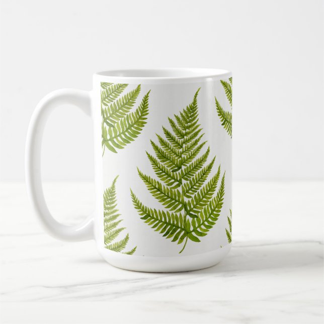 Vattenfärg Fern Mönster Kaffemugg (Vänster)