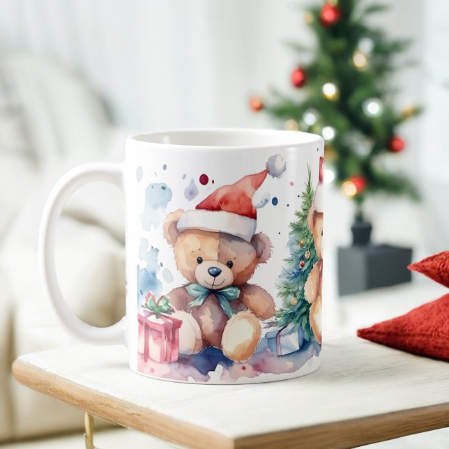 Vattenfärg Festive Nalles jul Mugg (Skapare uppladdad)