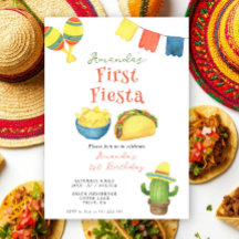 Vattenfärg Fiesta Första Födelsedag