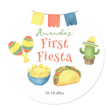 Vattenfärg Fiesta Första Födelsedag