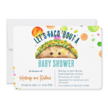 Vattenfärg Fiesta Låt oss TACO "Bout a Baby Shower