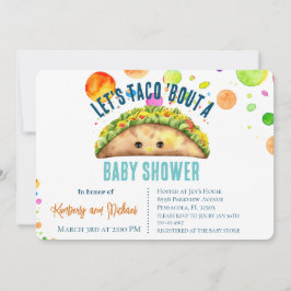 Vattenfärg Fiesta Låt oss TACO "Bout a Baby Shower Inbjudningar