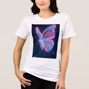 Vattenfärg fjäril t-shirt kvinnor.