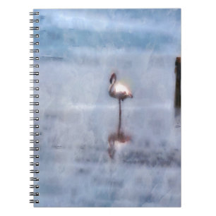 Vattenfärg Flamingo Anteckningsbok Med Spiral