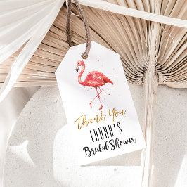 Vattenfärg Flamingo Guld Glitter | MÖHIPPA Presentetikett