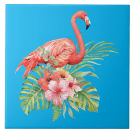 Vattenfärg Flamingo Kakelplatta