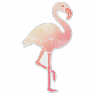 Vattenfärg Flamingo Klistermärken
