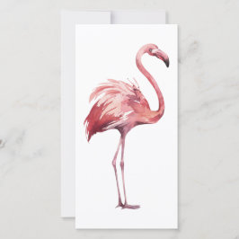 Vattenfärg Flamingo Kort
