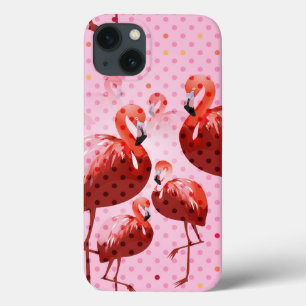 Vattenfärg Flamingo Mönster