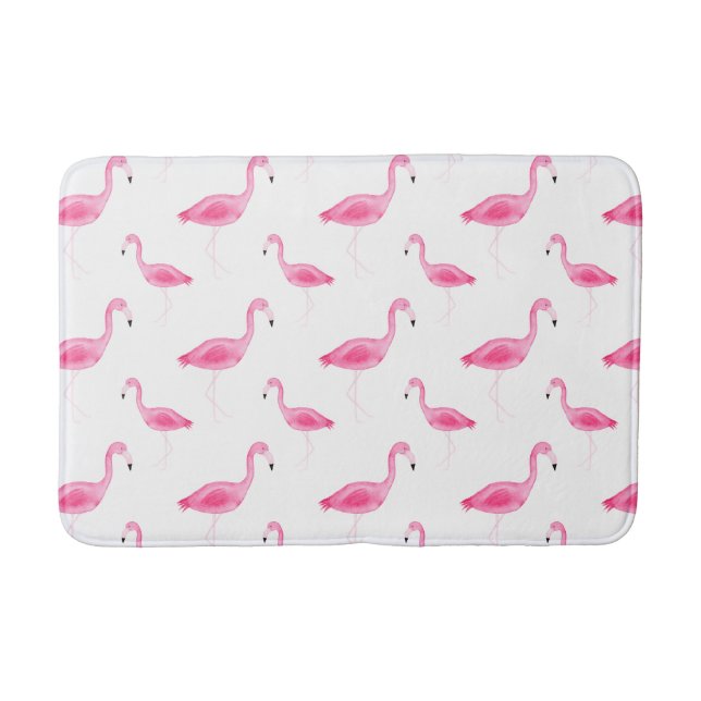 Vattenfärg Flamingo Mönster Badrumsmatta (Framsidan)