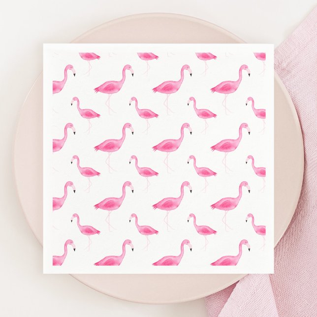Vattenfärg Flamingo Mönster Pappersservett (Skapare uppladdad)