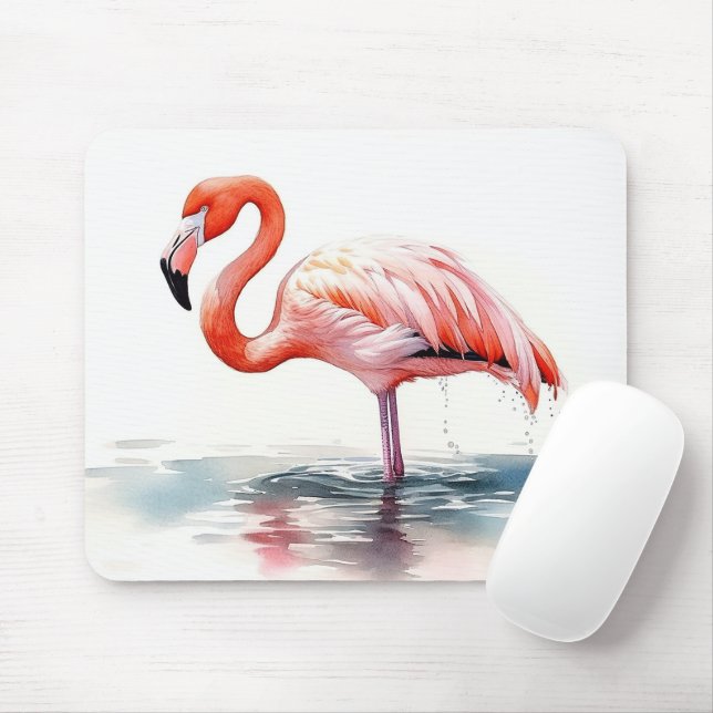 Vattenfärg Flamingo Musmatta (Med mus)