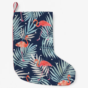 Vattenfärg Flamingo: Rosa Tropical Elegance. Liten Julstrumpa