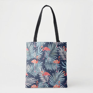 Vattenfärg Flamingo: Rosa Tropical Elegance. Tygkasse
