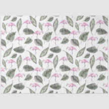 Vattenfärg Flamingo Serie Design 19