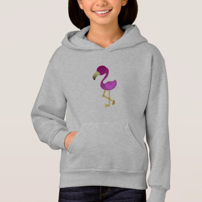 Vattenfärg Flamingo T Shirt (Framsida)