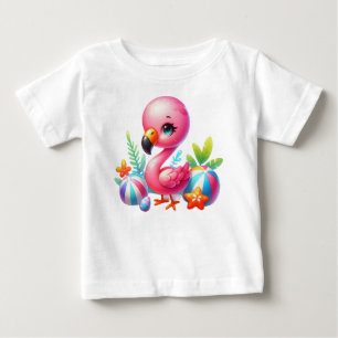 Vattenfärg Flamingo Tecknad Clipart-95059 T Shirt