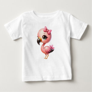 Vattenfärg Flamingo Tecknad Clipart-95059 T Shirt