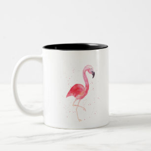 Vattenfärg Flamingo Två-Tonad Mugg