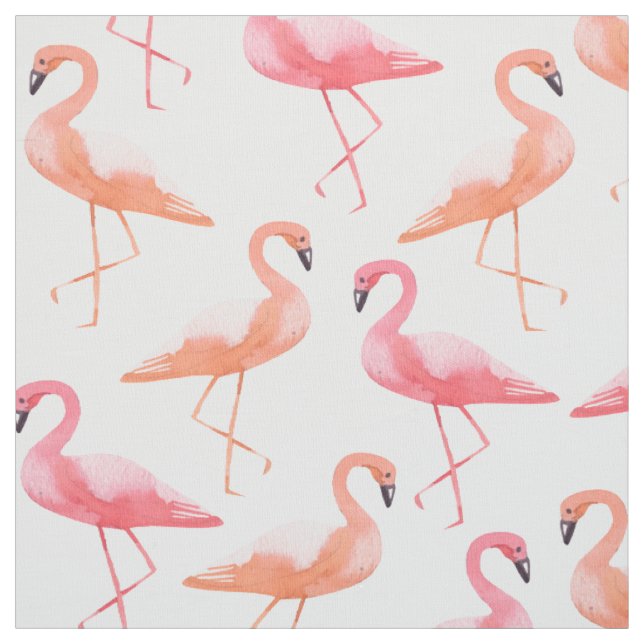 Vattenfärg Flamingos Tyg (Provkarta)