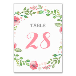 Vattenfärg Floder Utandning Elegant bröllop Bordsnummer