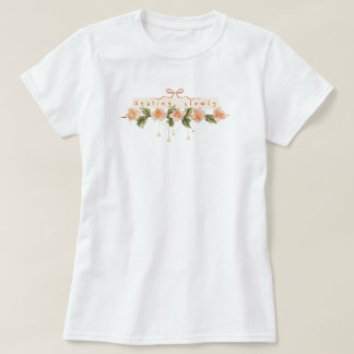 Vattenfärg flora rosa coquette motiverande t shirt