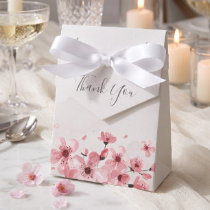 Vattenfärg Floral Körsbärsblom Wedding Presentaskar
