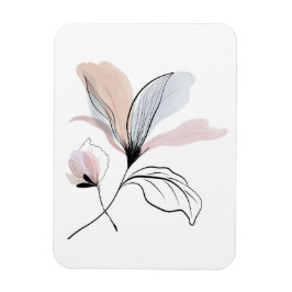 Vattenfärg Flower Dekorativ kudde Magnet