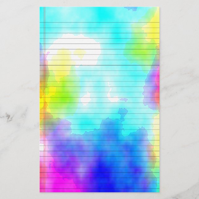 Vattenfärg fodrad brevpapper (Framsida)