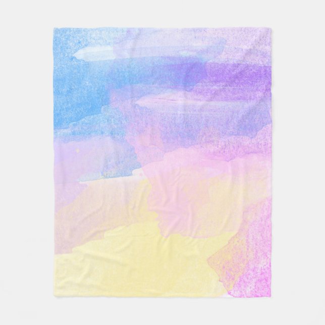 Vattenfärg för abstrakt av bakgrundskonst fleecefilt (Framsidan)