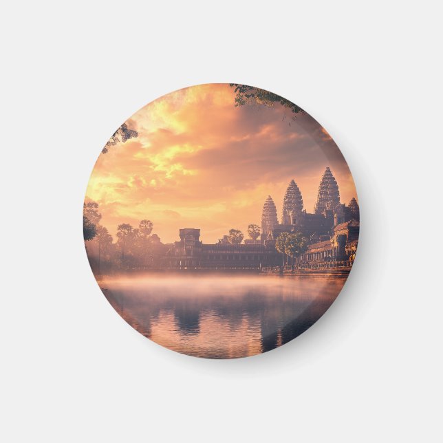 Vattenfärg för Angkor Wat Magnet (Framsidan)