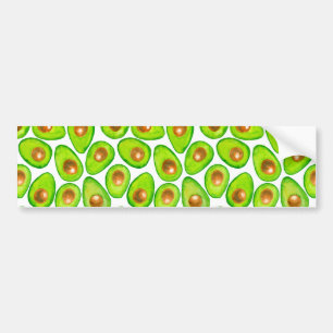 Vattenfärg för Avocado-segment Bildekal