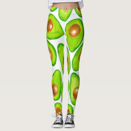 Vattenfärg för Avocado-segment Leggings