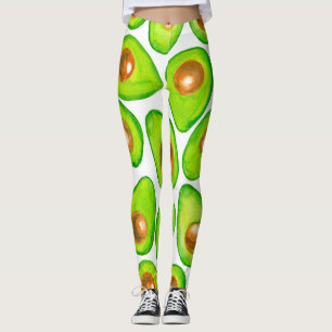 Vattenfärg för Avocado-segment Leggings