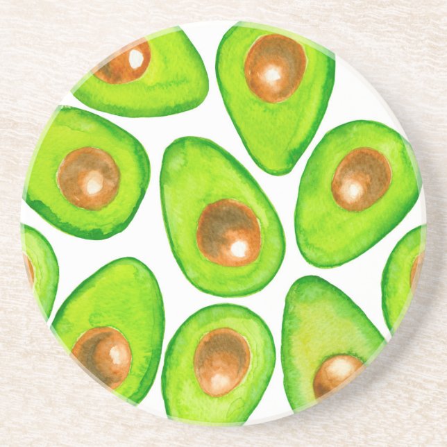 Vattenfärg för Avocado-segment Underlägg Sandsten (Framsidan)