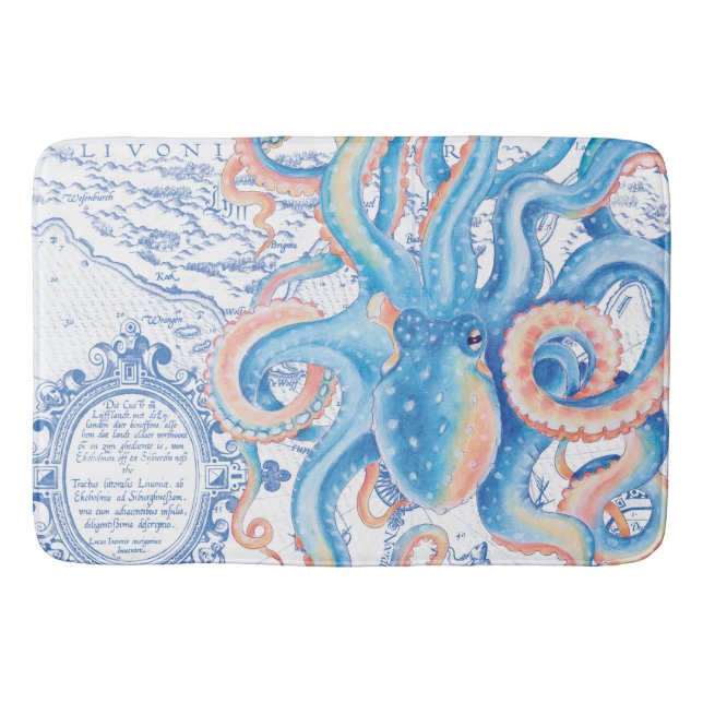 Vattenfärg för chic för karta för badrumsmatta (Framsidan)