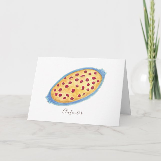 Vattenfärg för Clafoutis Kort (Framsida)