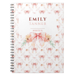 Vattenfärg för coquette-båge anteckningsbok