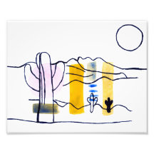 Vattenfärg för Desert Scene + Bläck