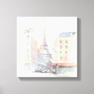 Vattenfärg för Eiffel torn Paris Canvastryck