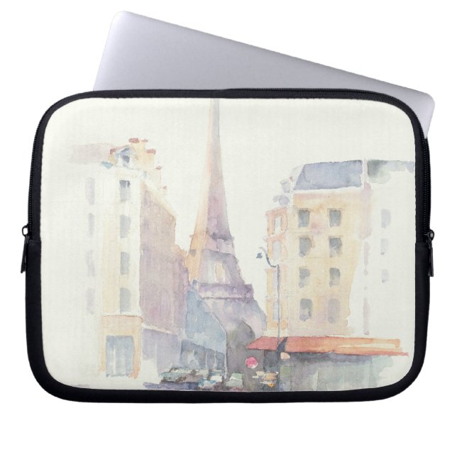 Vattenfärg för Eiffel torn | Paris Laptop Sleeve (Framsidan)