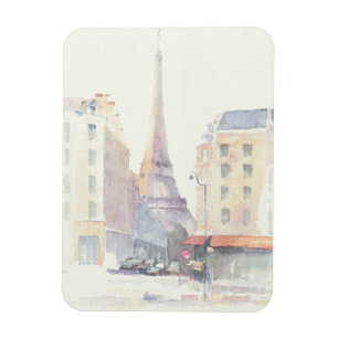 Vattenfärg för Eiffel torn Paris Magnet